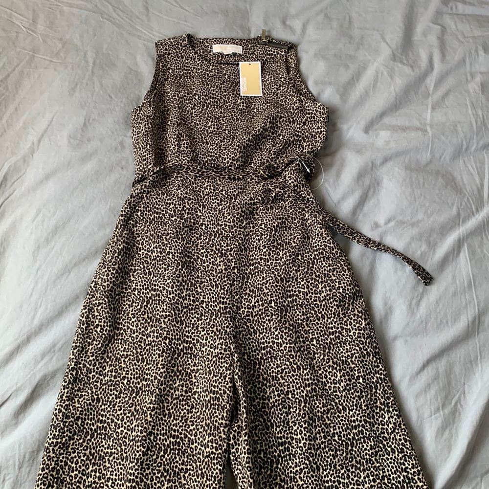 MICHAEL KORS LEOPARD PRINT JUMPSUIT